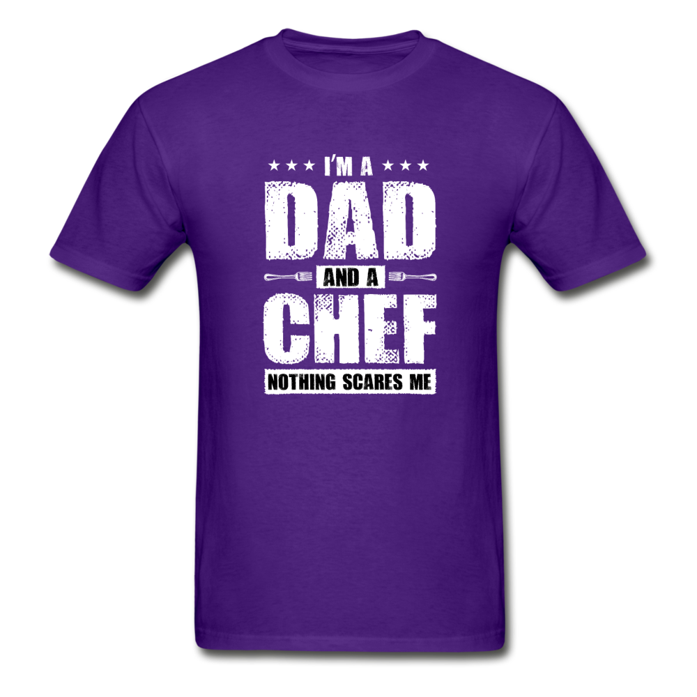 Gildan Ultra Cotton Adult Dad and Chef T-Shirt - purple