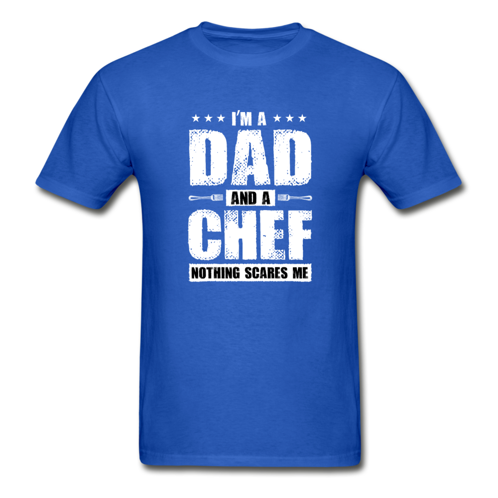 Gildan Ultra Cotton Adult Dad and Chef T-Shirt - royal blue