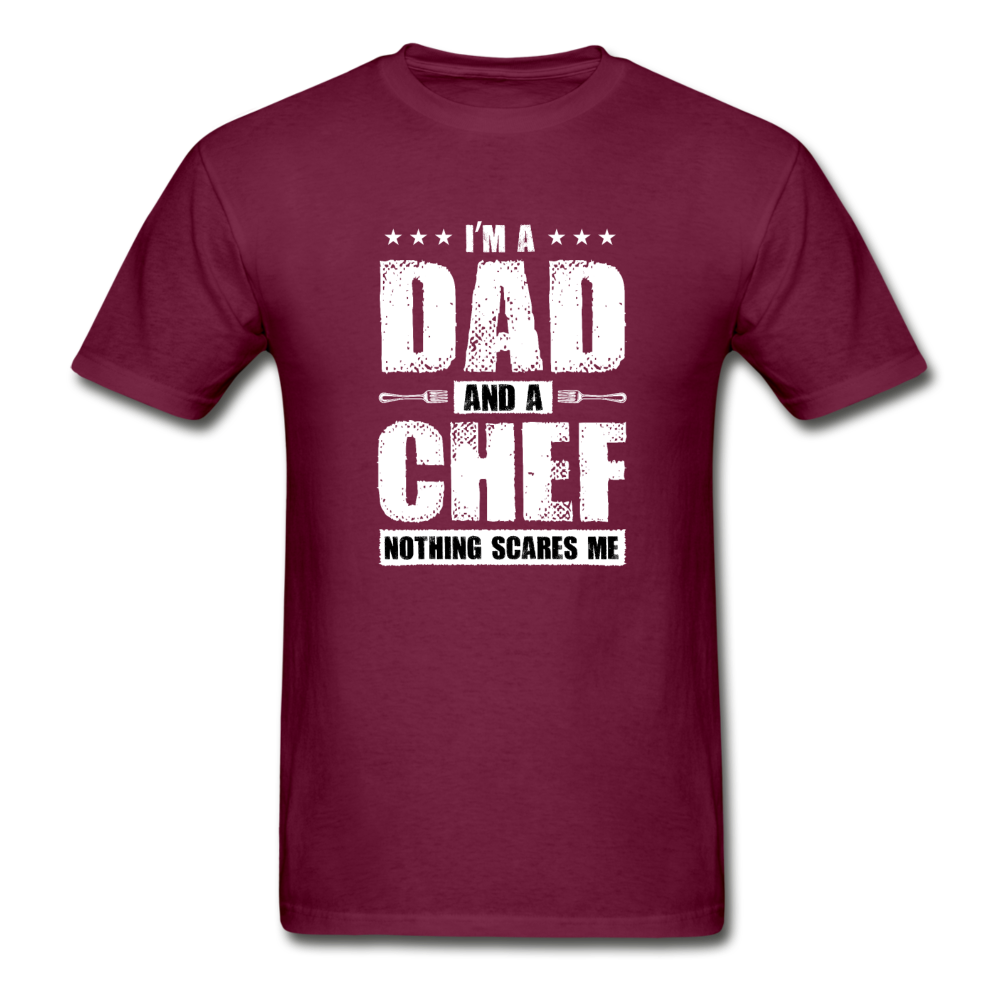 Gildan Ultra Cotton Adult Dad and Chef T-Shirt - burgundy