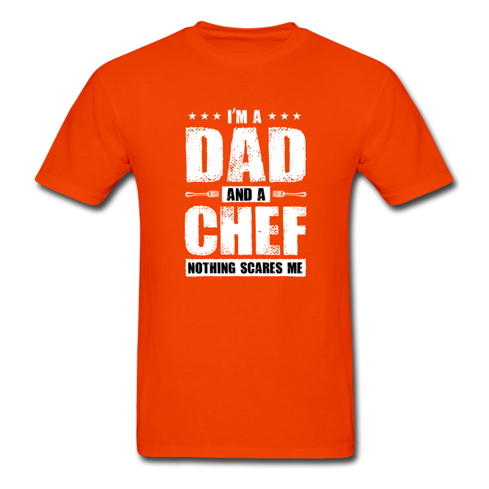 Gildan Ultra Cotton Adult Dad and Chef T-Shirt - orange