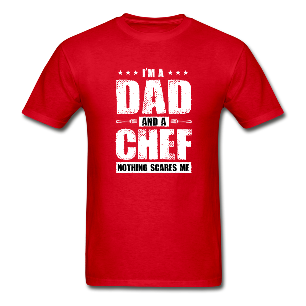 Gildan Ultra Cotton Adult Dad and Chef T-Shirt - red