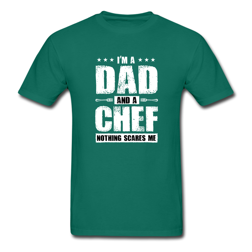 Gildan Ultra Cotton Adult Dad and Chef T-Shirt - petrol