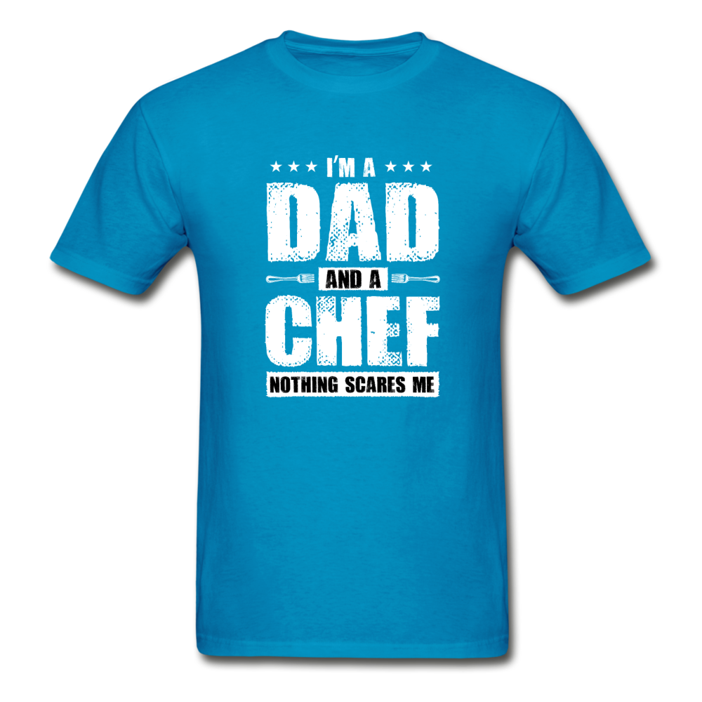 Gildan Ultra Cotton Adult Dad and Chef T-Shirt - turquoise