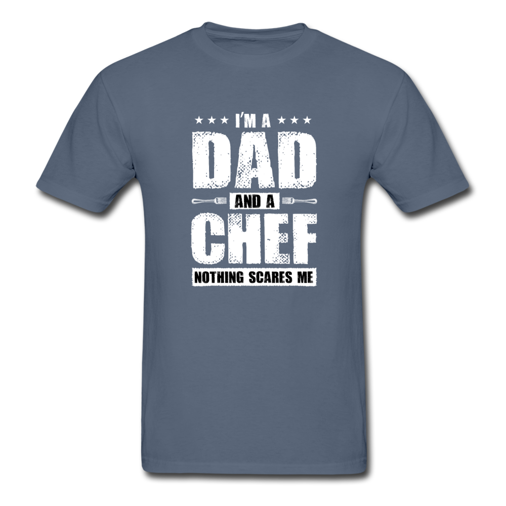 Gildan Ultra Cotton Adult Dad and Chef T-Shirt - denim