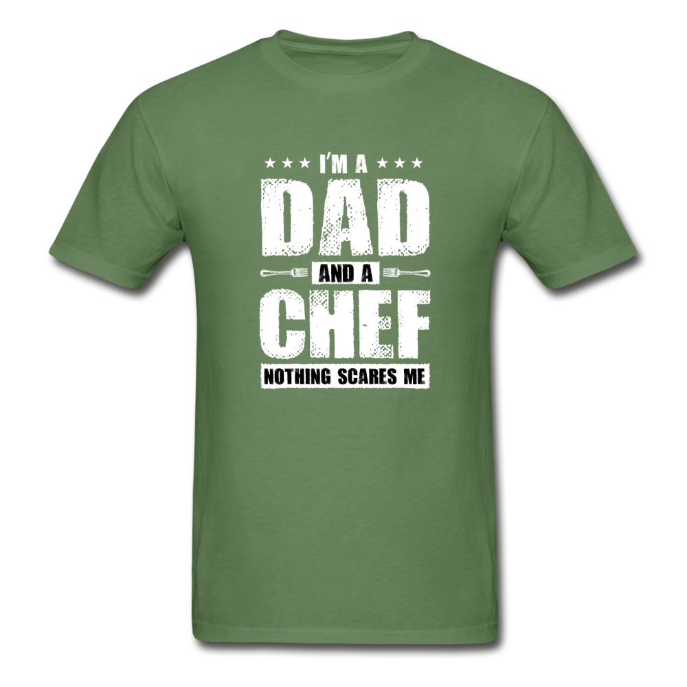 Gildan Ultra Cotton Adult Dad and Chef T-Shirt - military green