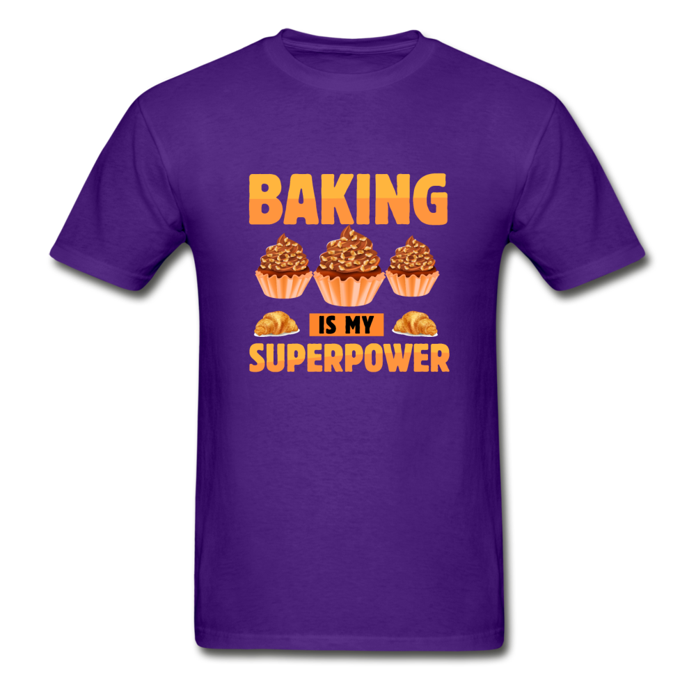 Gildan Ultra Cotton Adult Baking Superpower T-Shirt - purple