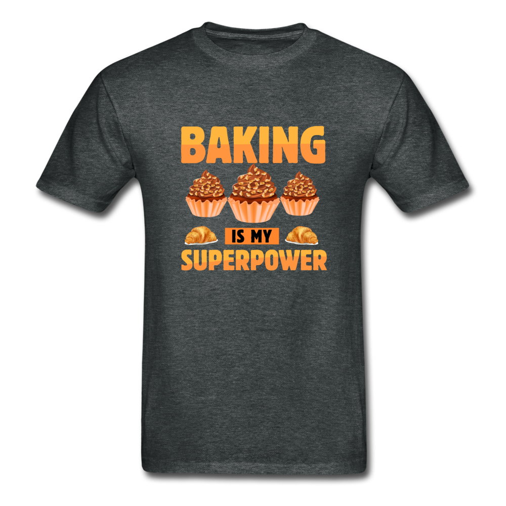 Gildan Ultra Cotton Adult Baking Superpower T-Shirt - deep heather