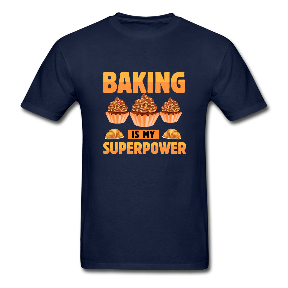 Gildan Ultra Cotton Adult Baking Superpower T-Shirt - navy