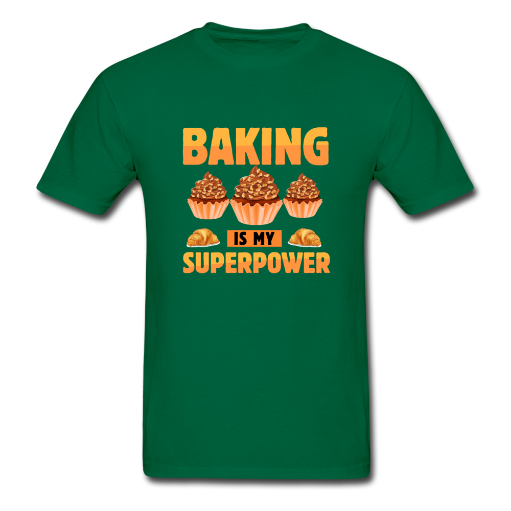 Gildan Ultra Cotton Adult Baking Superpower T-Shirt - bottlegreen