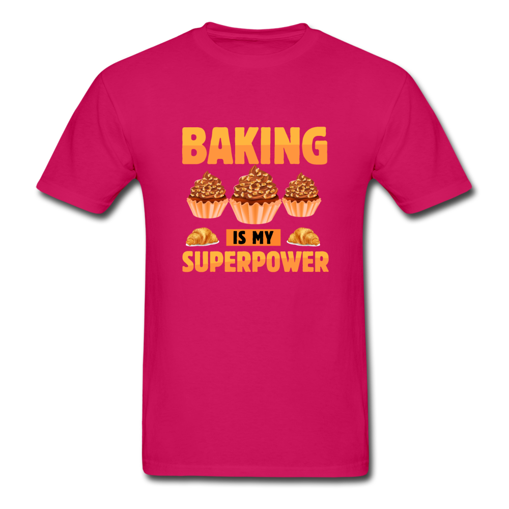 Gildan Ultra Cotton Adult Baking Superpower T-Shirt - fuchsia