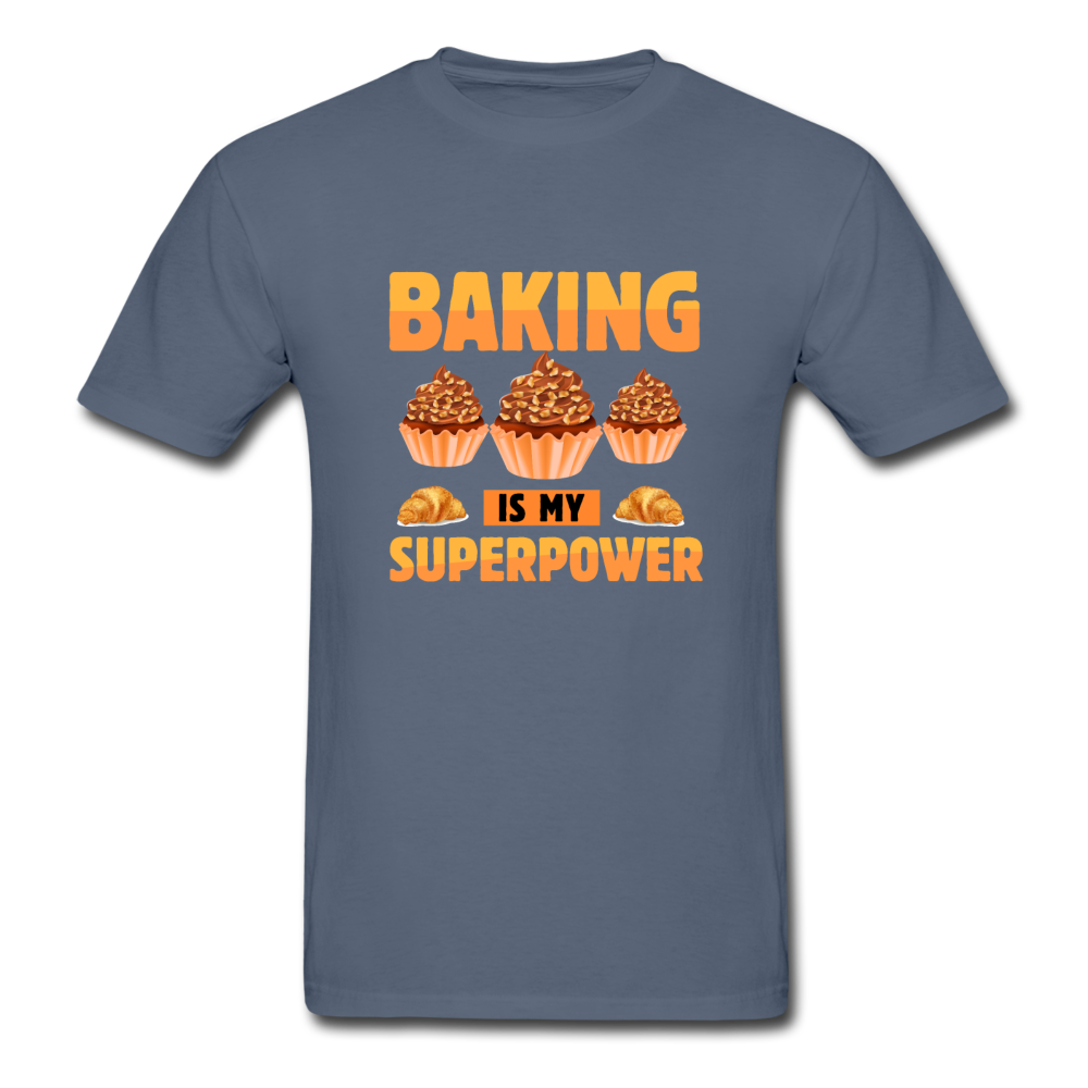 Gildan Ultra Cotton Adult Baking Superpower T-Shirt - denim
