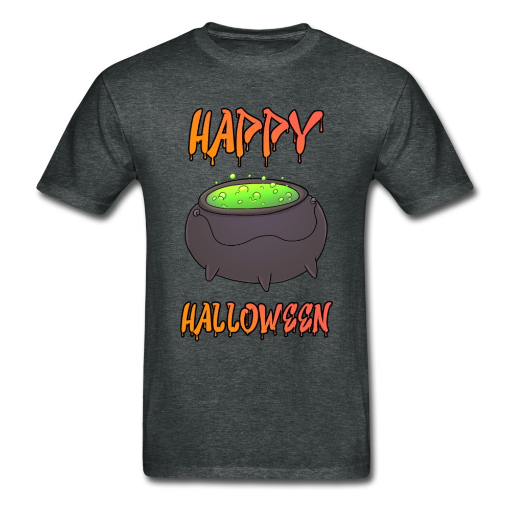 Gildan Ultra Cotton Adult Happy Halloween T-Shirt - deep heather
