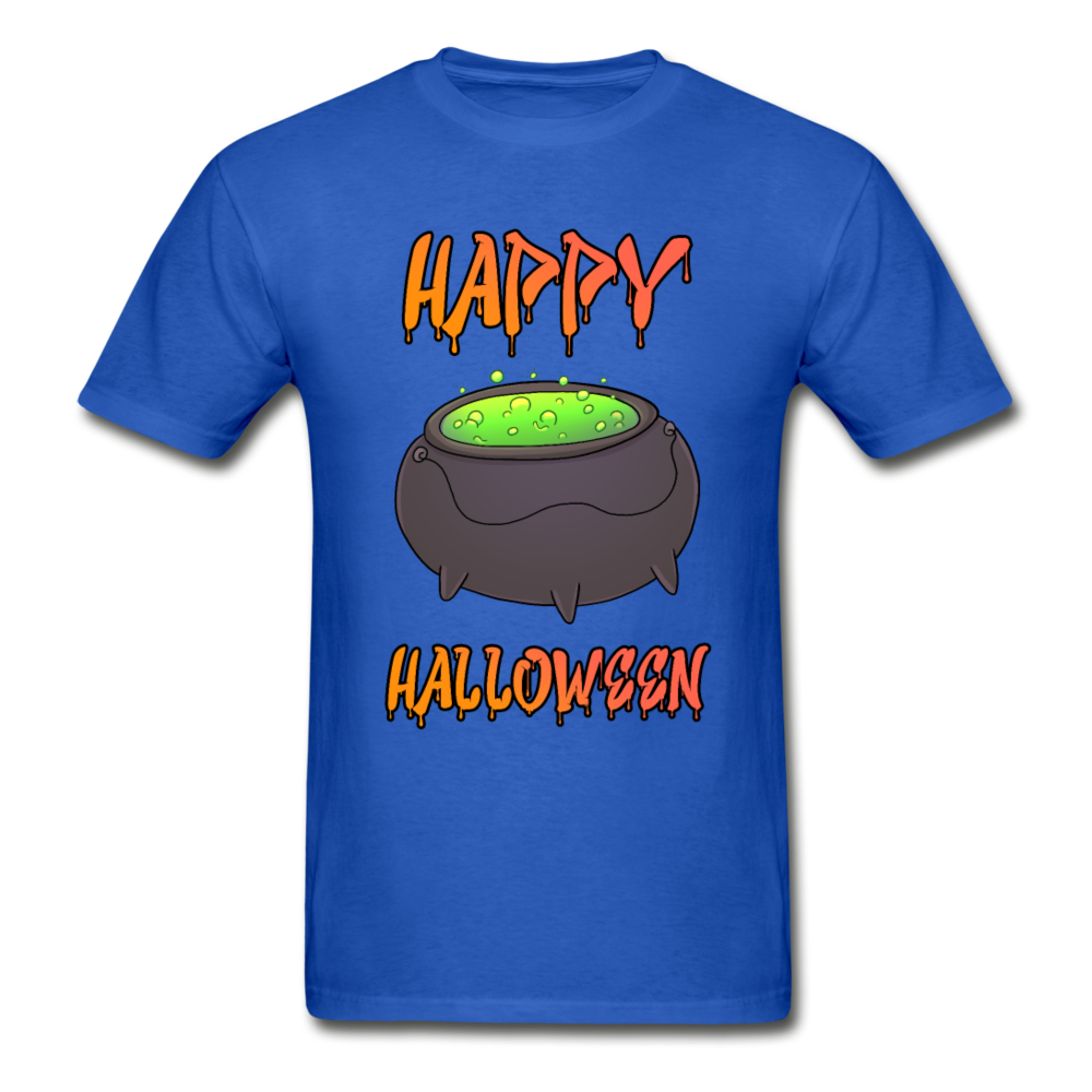 Gildan Ultra Cotton Adult Happy Halloween T-Shirt - royal blue