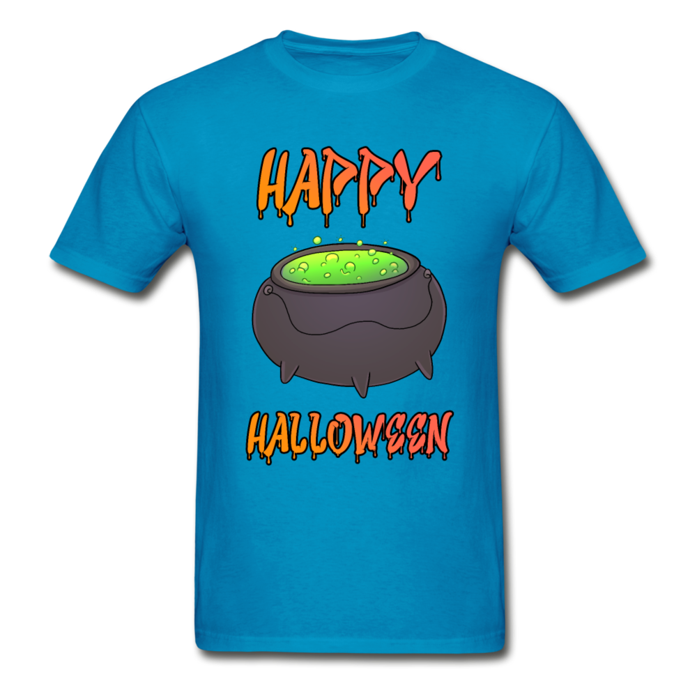 Gildan Ultra Cotton Adult Happy Halloween T-Shirt - turquoise