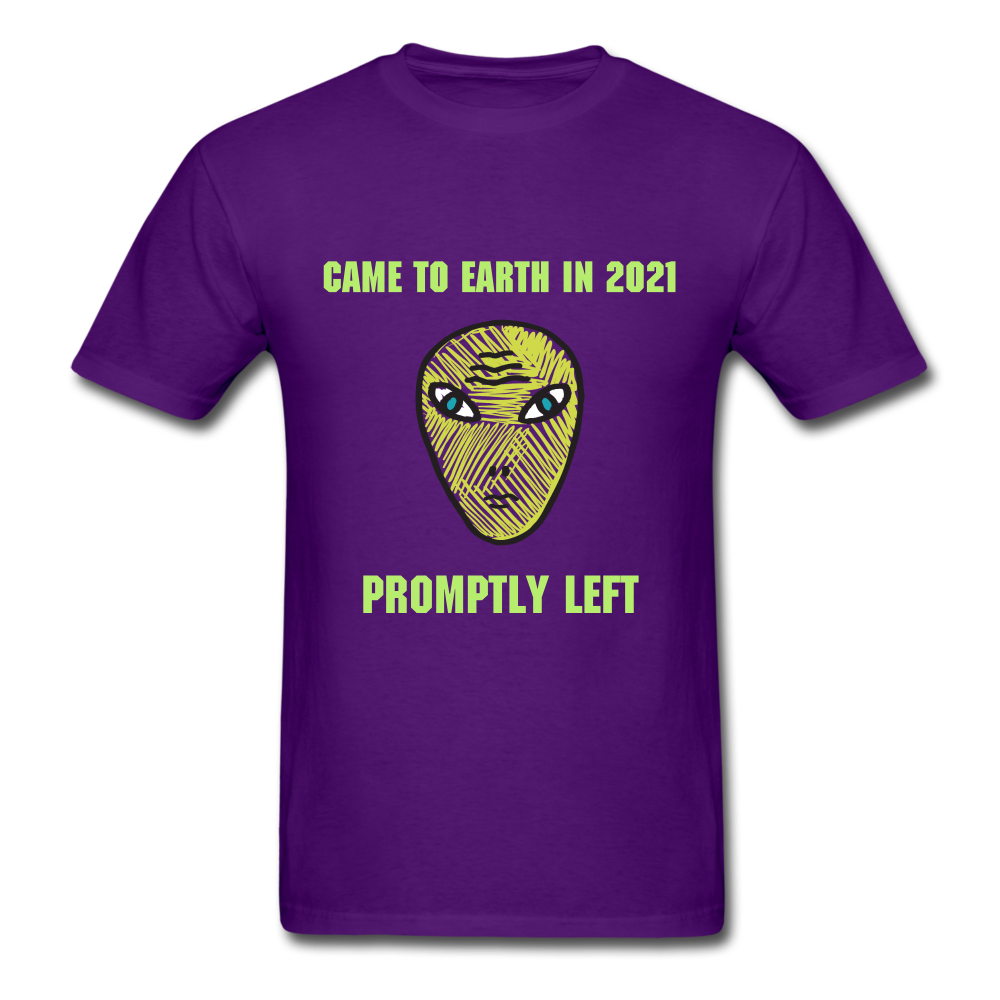 Unisex Classic Disappointed Alien T-Shirt - purple