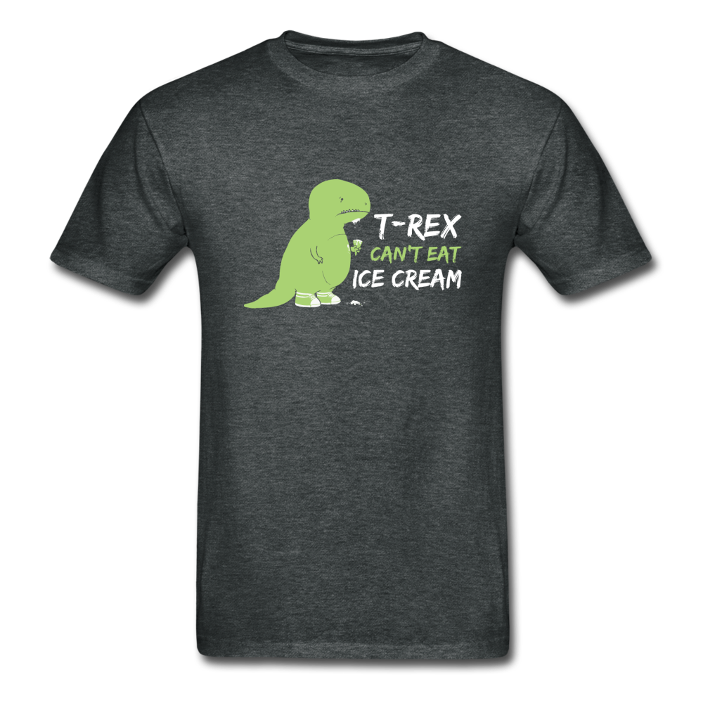 Gildan Ultra Cotton Adult T-Rex Can't Eat Ice Cream T-Shirt - deep heather