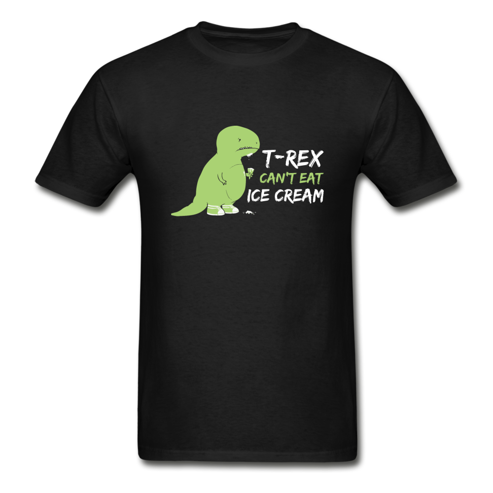 Gildan Ultra Cotton Adult T-Rex Can't Eat Ice Cream T-Shirt - black