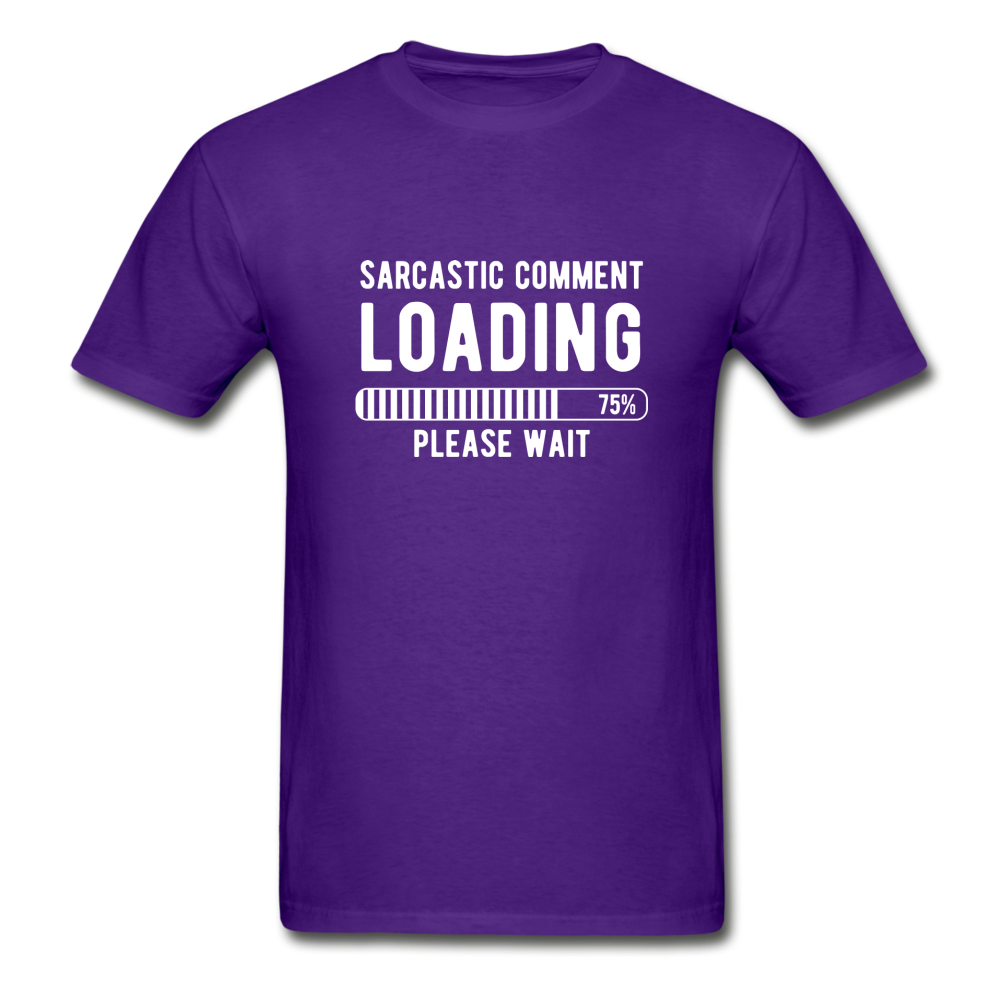 Gildan Ultra Cotton Adult Sarcastic Comment Loading T-Shirt - purple