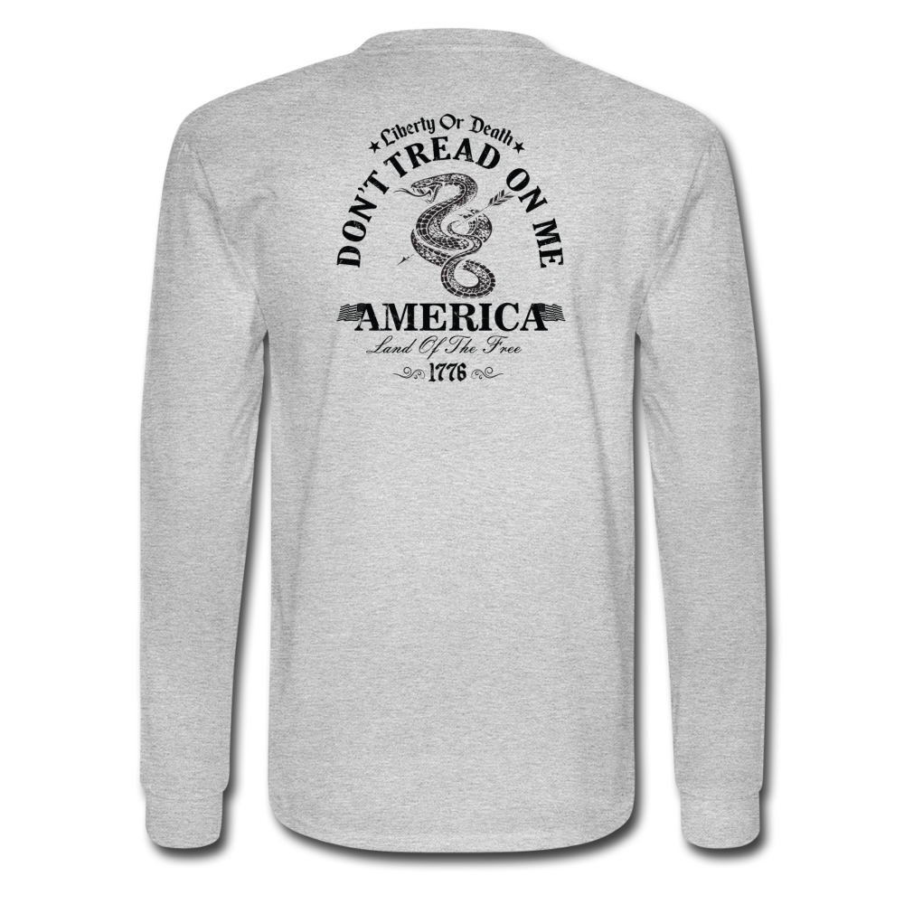 Limited Edition Gadsden Freedom (Men's Long Sleeve T-Shirt) - heather gray
