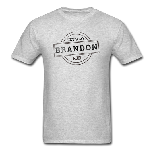 Let's Go, Brandon! T-Shirt - Dark on Light - heather gray
